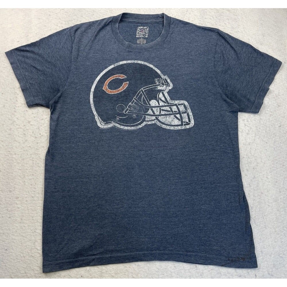 Chicago Bears Men’s Large NFL Team Apparel 2012 Distressed Logo Helmet T-Shirt